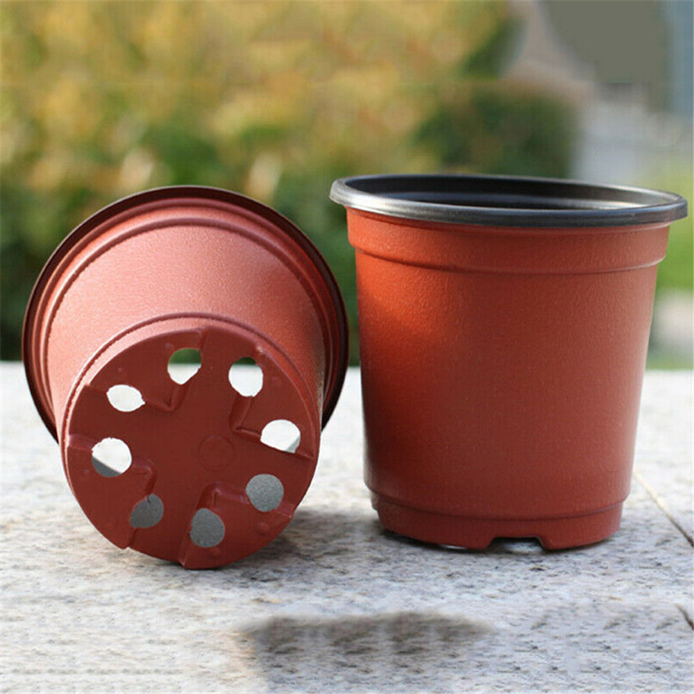 10Pcs Plastic Plant Flower Pots Nursery Garden Seedling